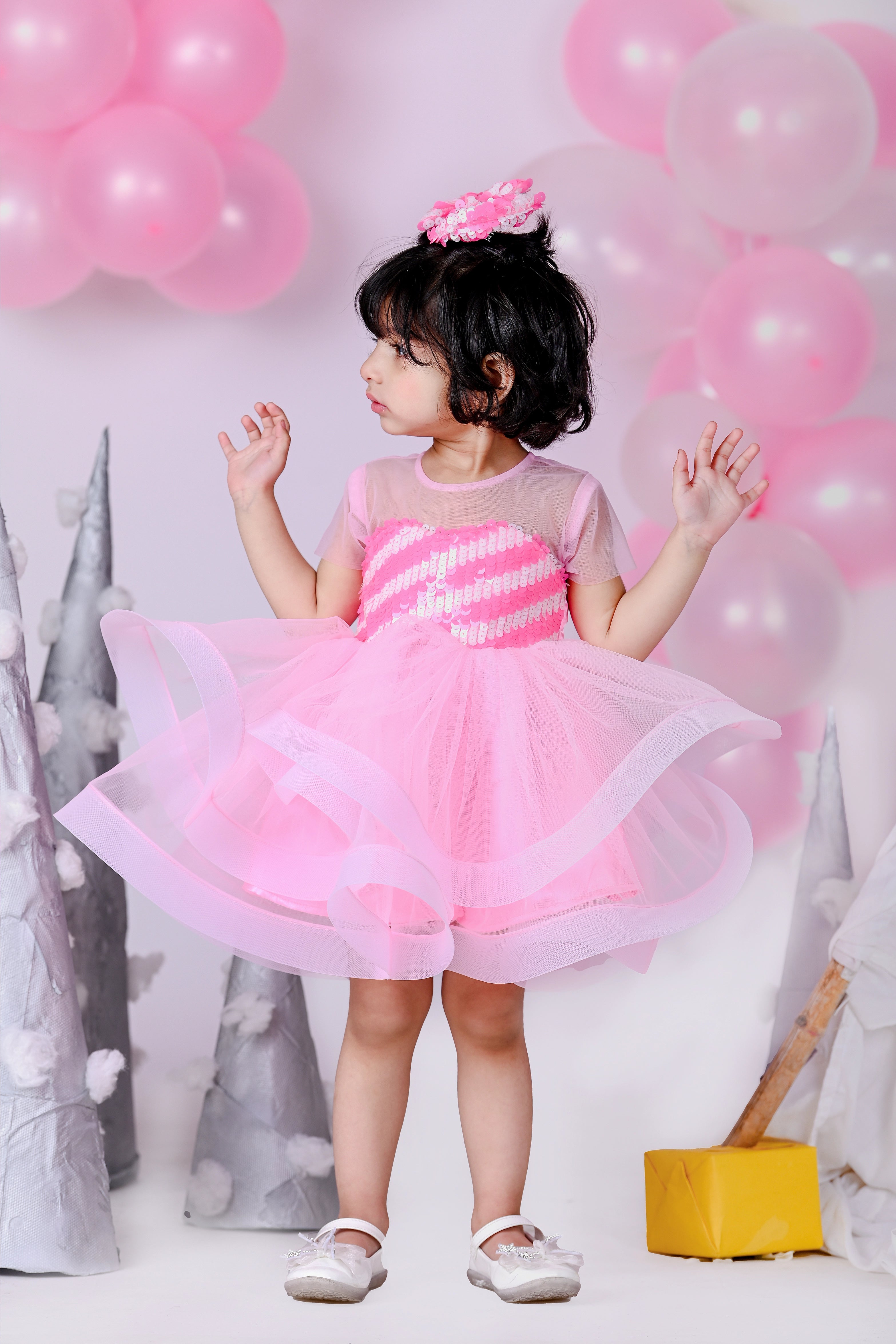 Tulle-skirt dress - Pink/Barbie - Kids | H&M IN
